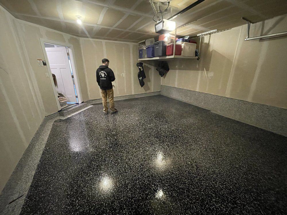 Finished epoxy garage floor coating in Bountiful, UT